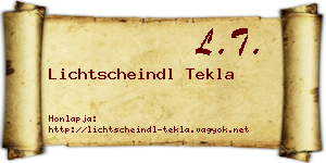 Lichtscheindl Tekla névjegykártya